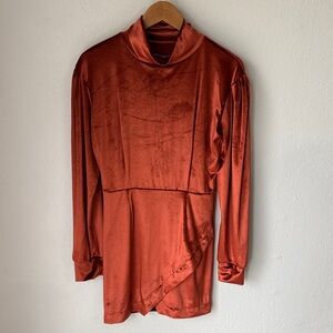 🆕 Handmade Lacerf Velvet Dress‎